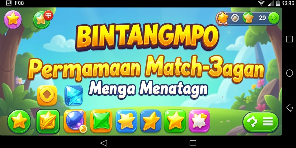 Tangkapan layar gameplay seru dari BINTANGMPO dengan banyak kombinasi warna.