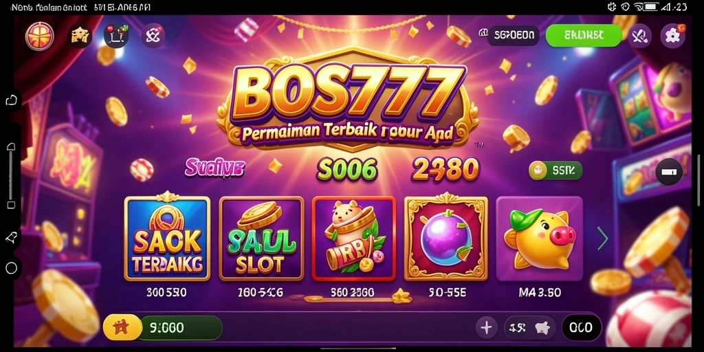Tangkapan layar gameplay menarik dari slot BOS777 yang menampilkan berbagai tema.