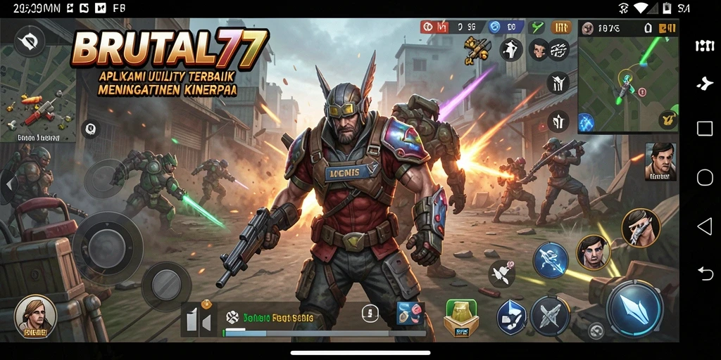 Tampilan antarmuka canggih dan intuitif dari BRUTAL77.