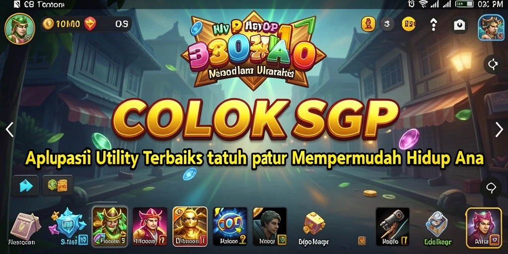 Tampilan antarmuka utama COLOKSGP yang simple dan intuitif.