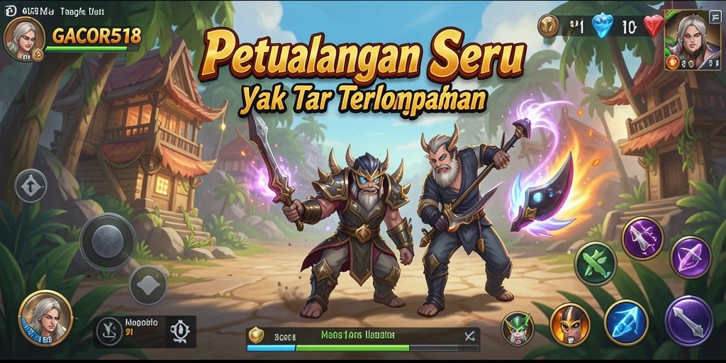 Tampilan gameplay GACOR518 yang penuh aksi dan petualangan.