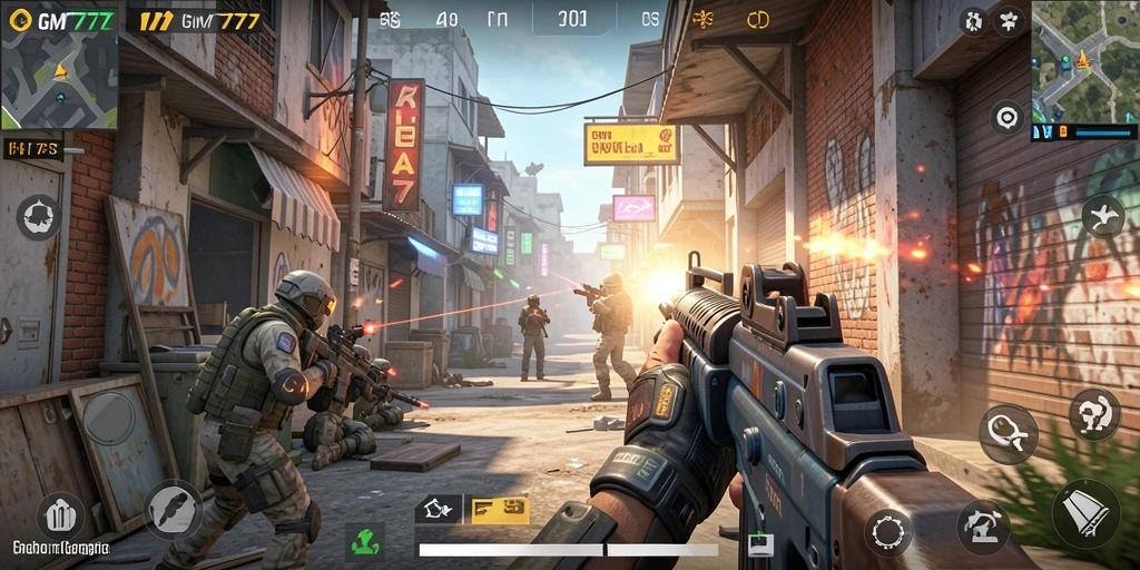 Tampilan gameplay seru dan mendebarkan dari GM777.