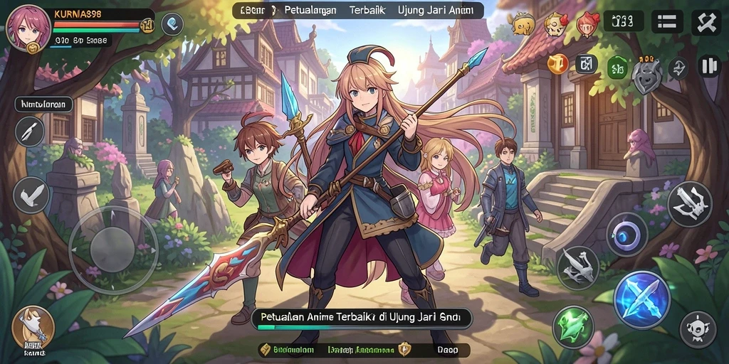 Tangkapan layar gameplay KURNIA898 yang menampilkan aksi seru karakter Anime.