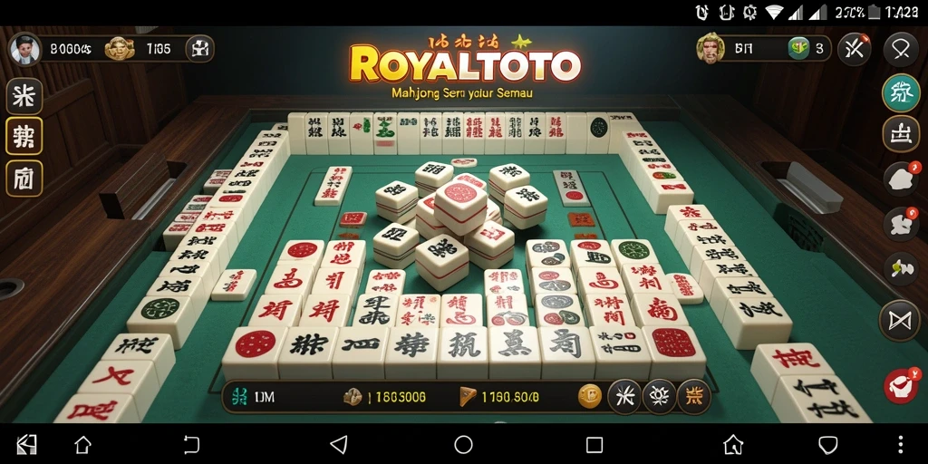 Tampilan gameplay menarik dari permainan Mahjong ROYALTOTO.