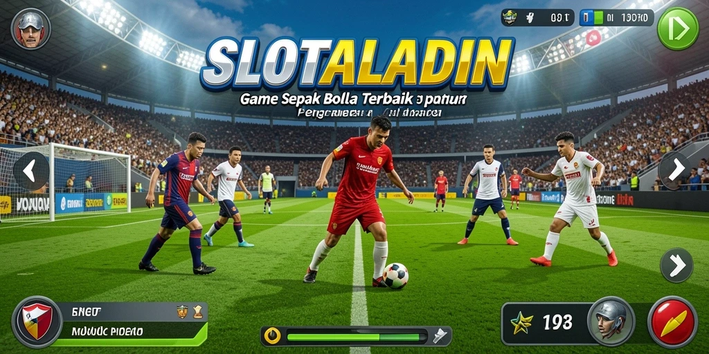 Tampilan menarik dari gameplay <strong>SLOTALADIN</strong> dengan aksi sepak bola yang seru.